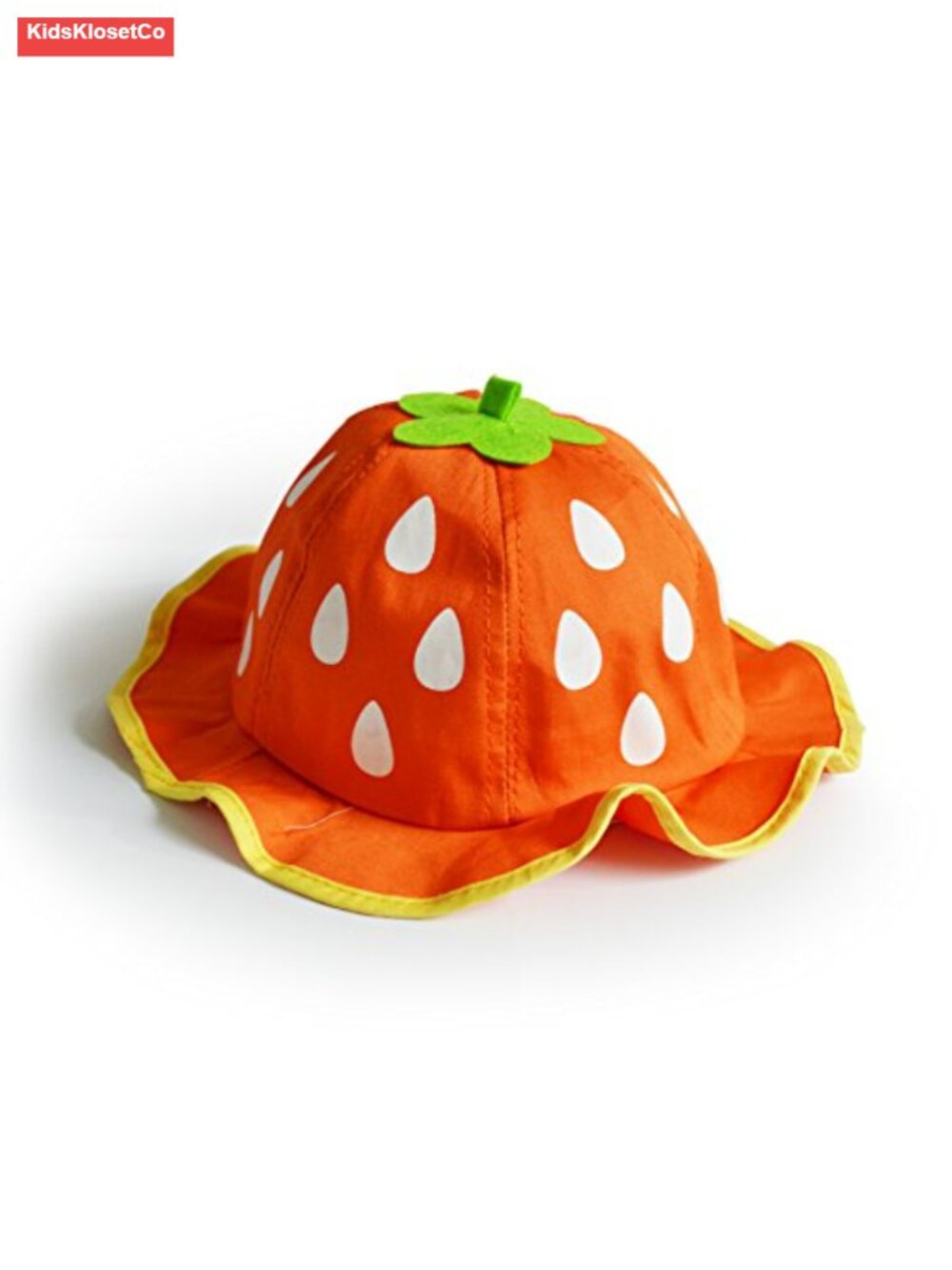 Toddler Strawberry Bucket Hat with Chin Strap, Cotton Blend, Floppy Sun Hat